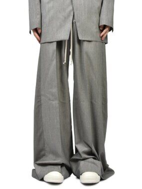 BNWT SS26 RICK OWENS "TEMPLE" WIDE BELA PANTS GREY 48